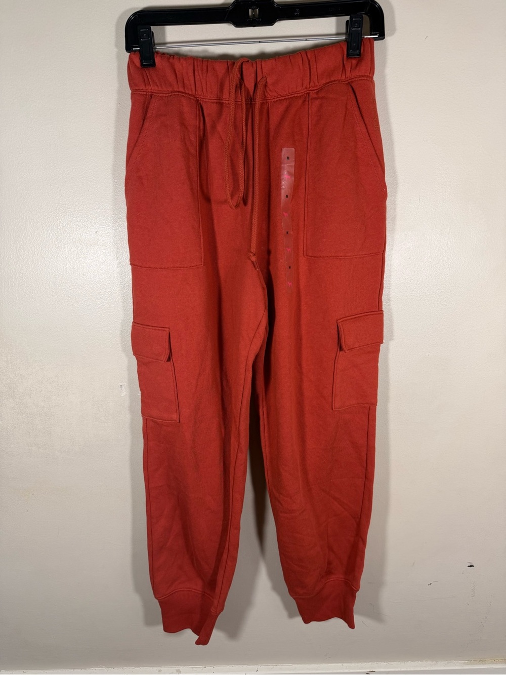 PINK Victoria's Secret Red Cargo Jogger Pants